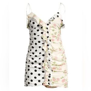 For Love and Lemons Mochi Shirred Mini Dress